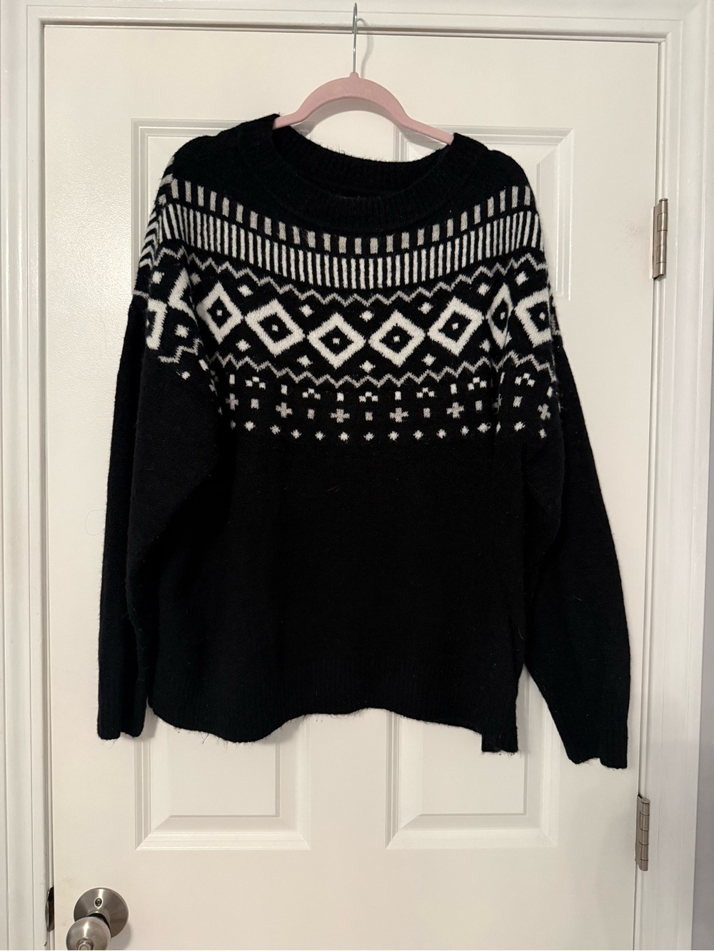 EVRI | Black and White Pullover Sweater | Size 2XL